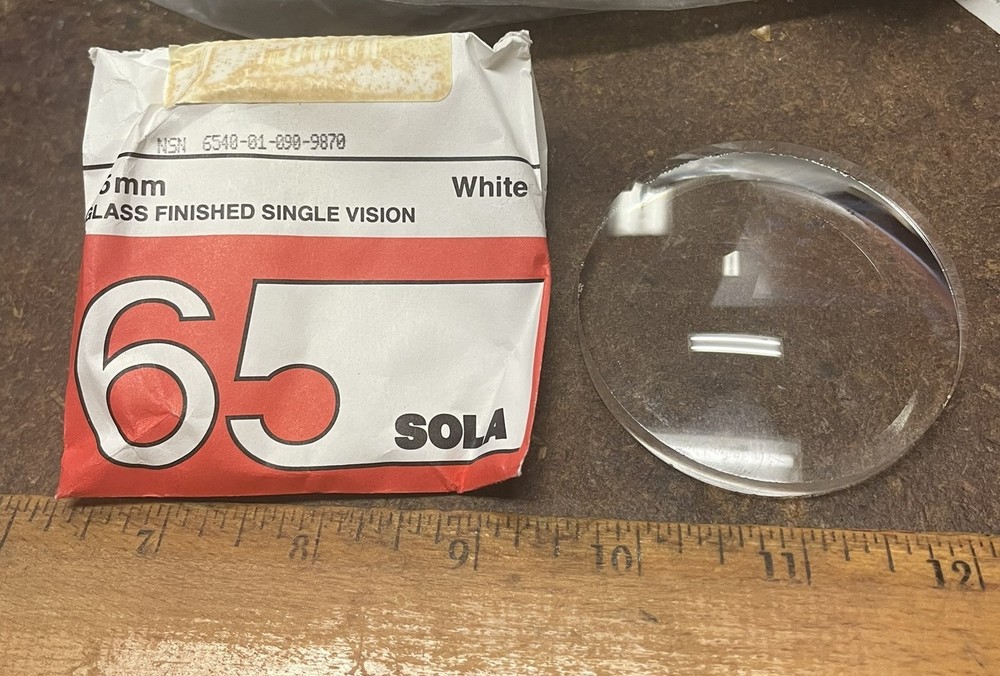 Pair of Sola Single Vision Finished Lens (NOS)
