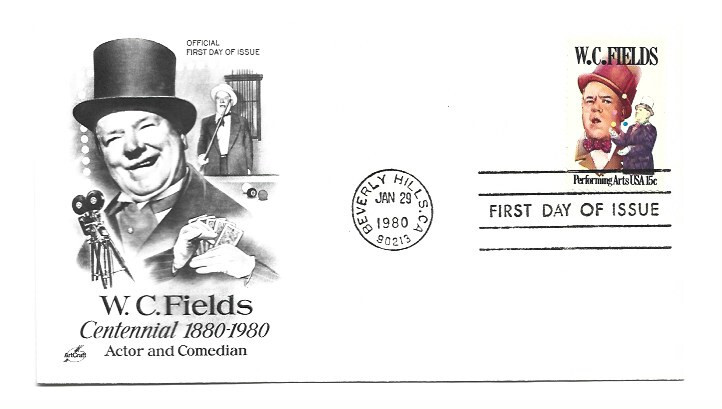 1803 W C Fields, Performing Arts, ArtCraft FDC