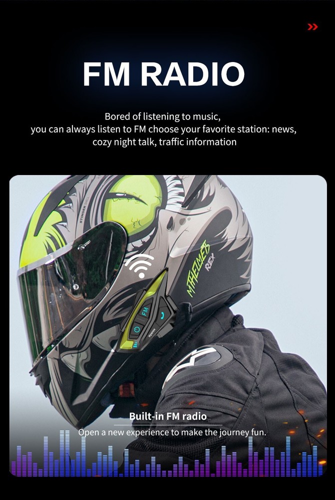Hysnox Motorcycle Helmet Bluetooth Headset Shark-02