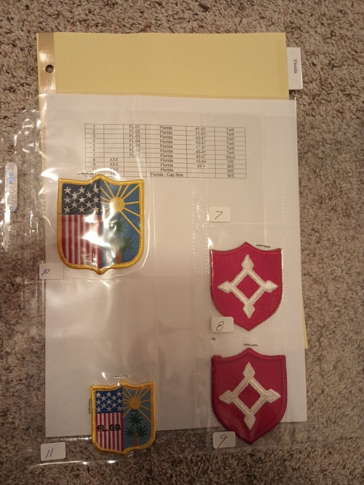 Florida Guard Patch Lot