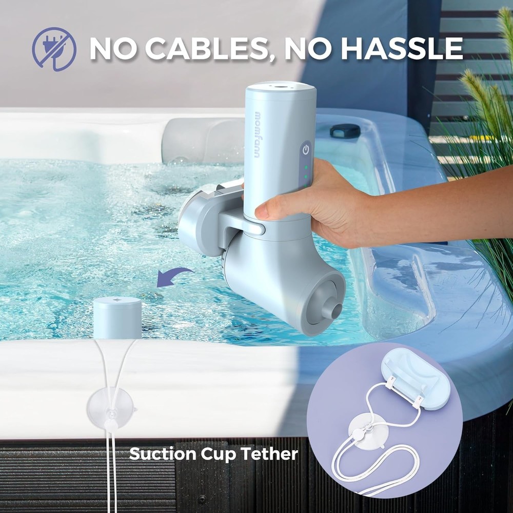 Relaxing Bath Jet Spa, Cordless, Adjustable Speed