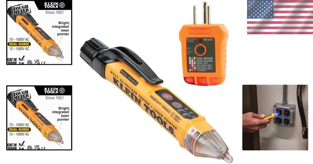 Professional Electrical Kit with Laser Pointer & GFCI Receptacle Tester