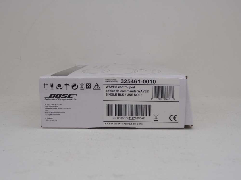 Bose Wave Control Pod Model 325461-0010 Black w/ Box TESTED