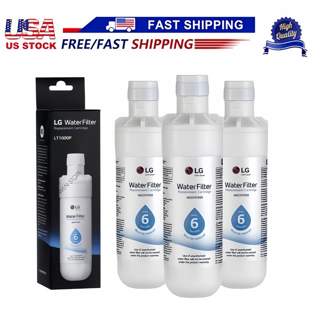 2-6 Pack LG-LT1000P Refrigerator Fridge Ice Water Filter Replacement GF-D706BSL