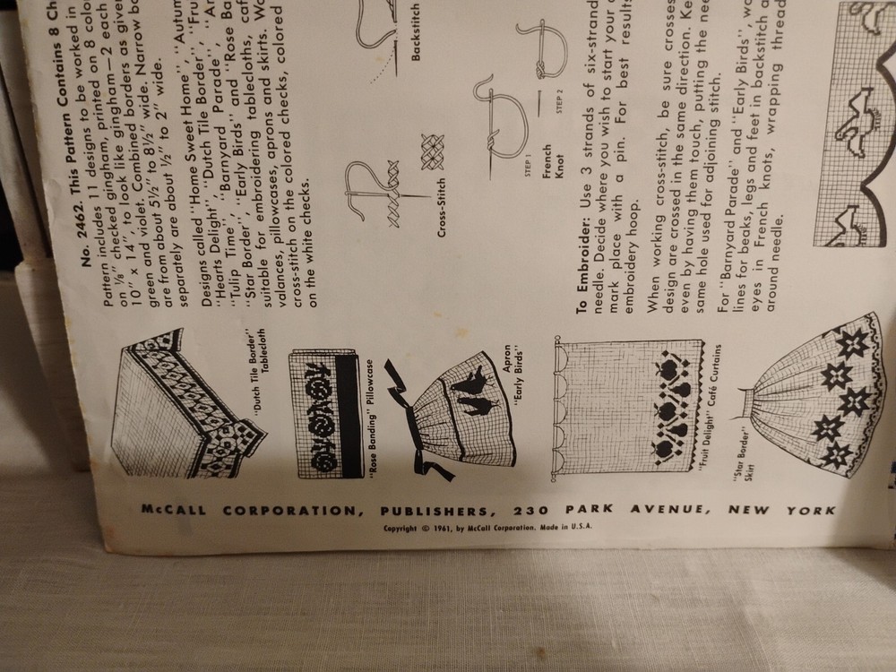 McCalls Cross-Stitch Chart Patterns Unused 2462