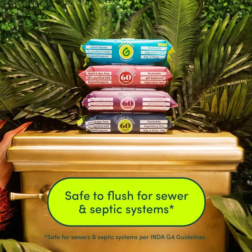 Goodwipes Flushable Butt Wipes Made with Vitin E & e - Soft & ntle