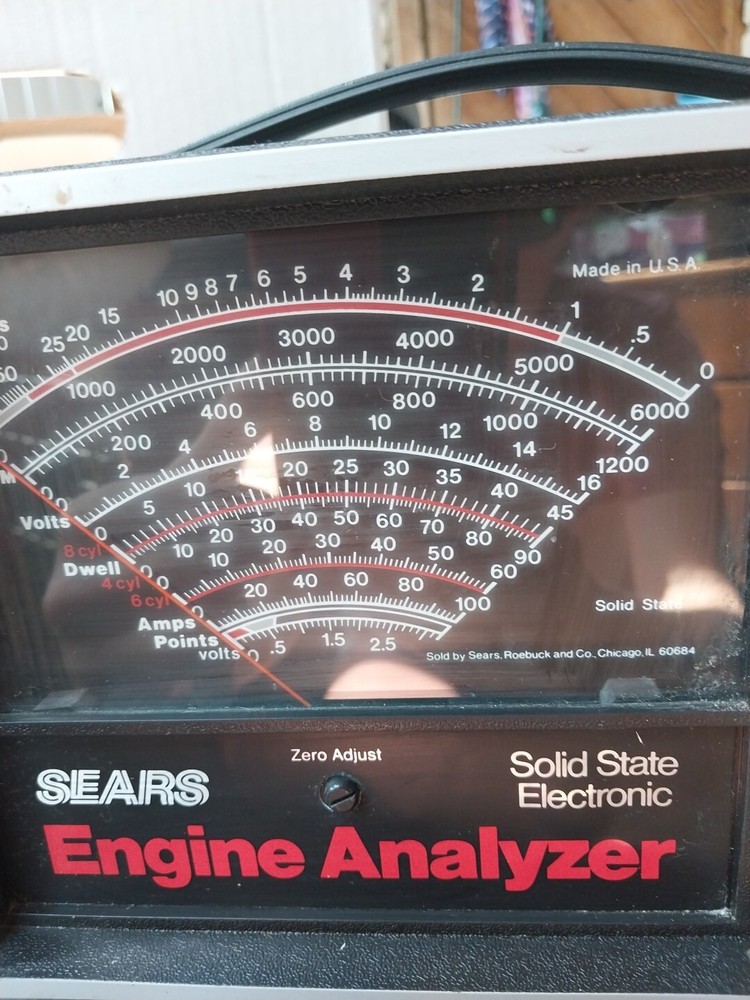 Vintage Sears Craftsman Solid State Electronic Engine Analyzer Model 161.214230