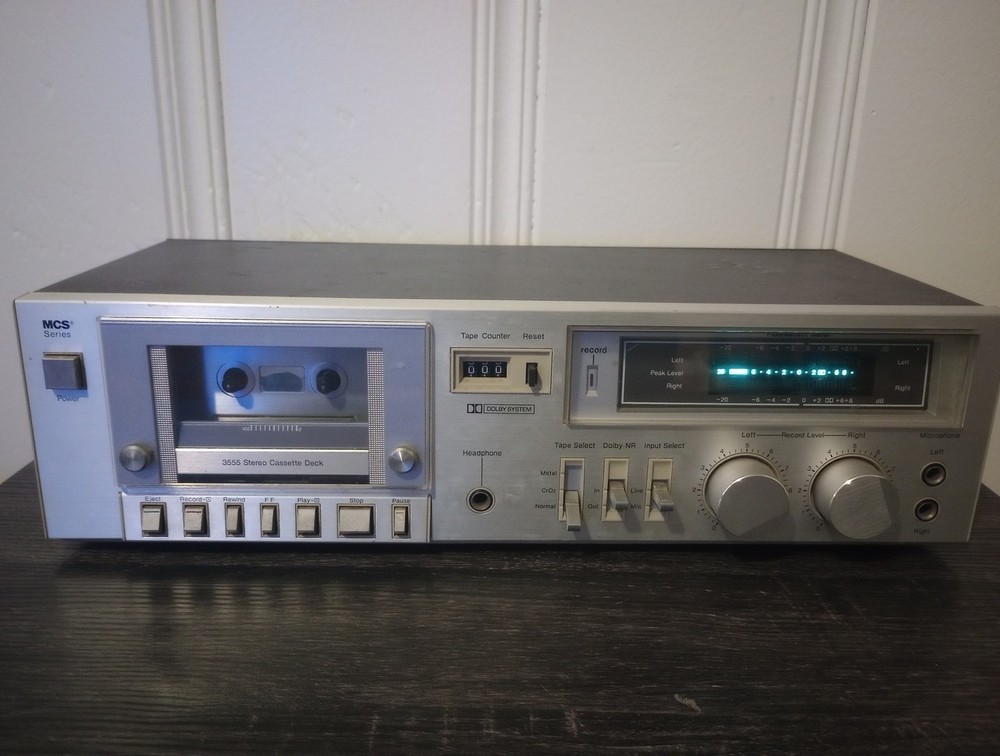 VTG Modular Component Systems MCS Series 683-3555 Stereo Cassette Deck Tested