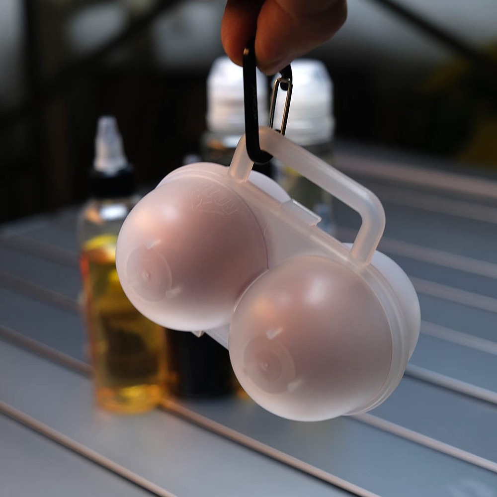 RoseFlower 2pcs Egg Holder Container, 2 Girds Plastic Egg Storage Box Shockpr...