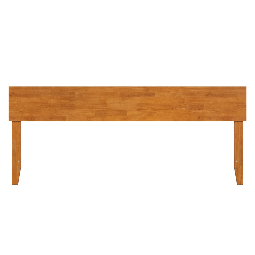 AFI Orlando King Modern Solid Wood Panel Headboard in Light Toffee