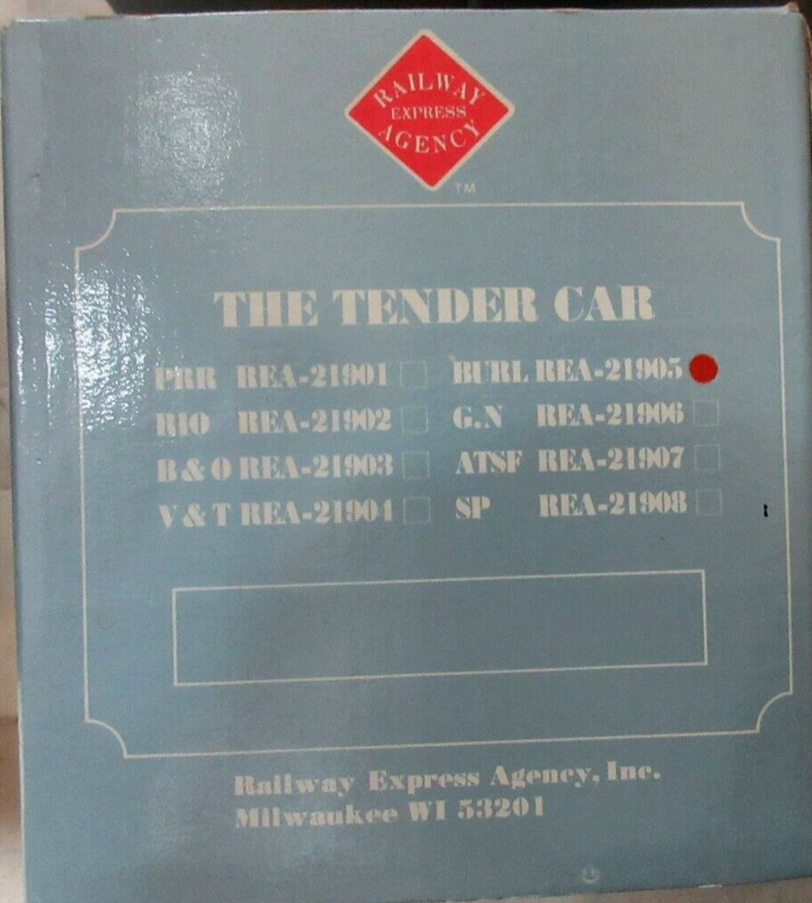 REA 21905 BURLINGTON TENDER W/ SOUND