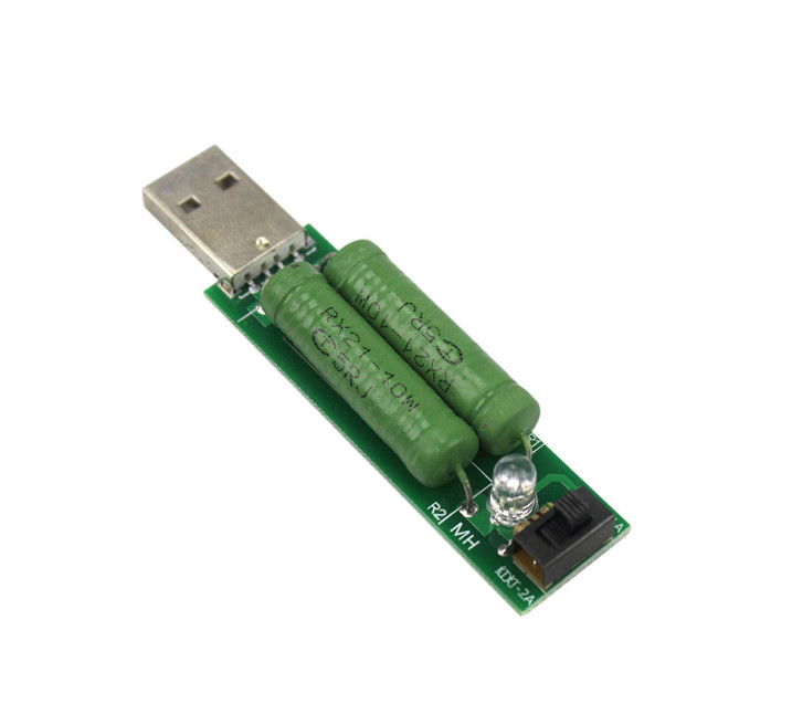 USB Discharge Load Resistor Digital Current Voltage Tester 2A/1A With Switch