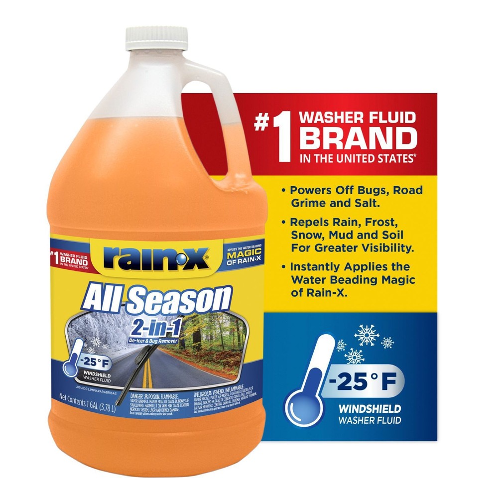 Rain-X Windshield Washer Fluid, 1 gal, 2-pack