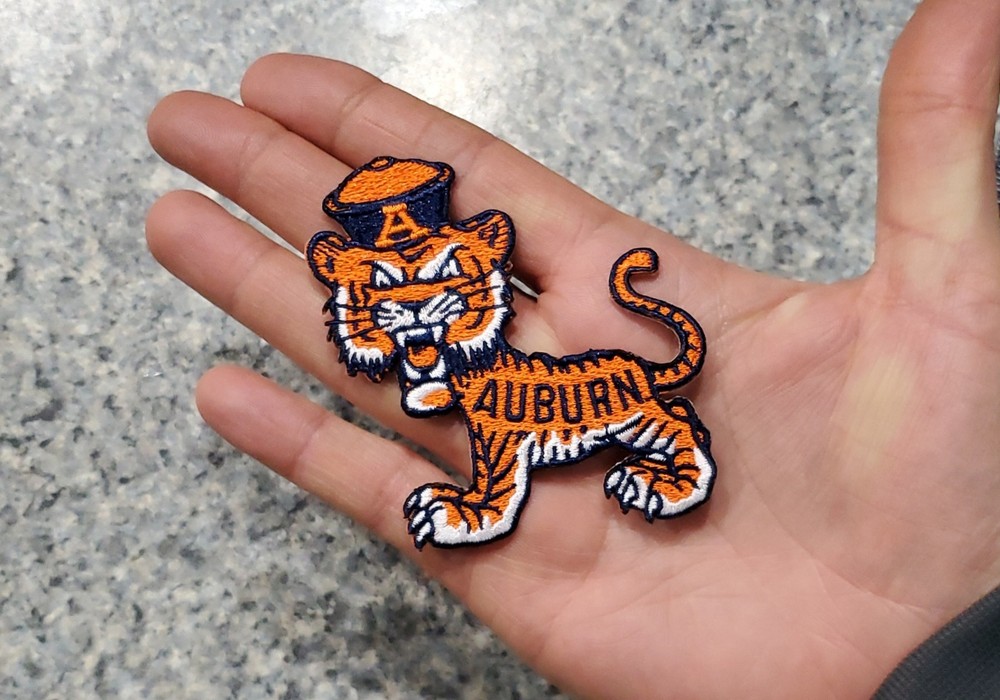 Auburn Tigers Vintage Style Patch. Iron On. 3"x3"
