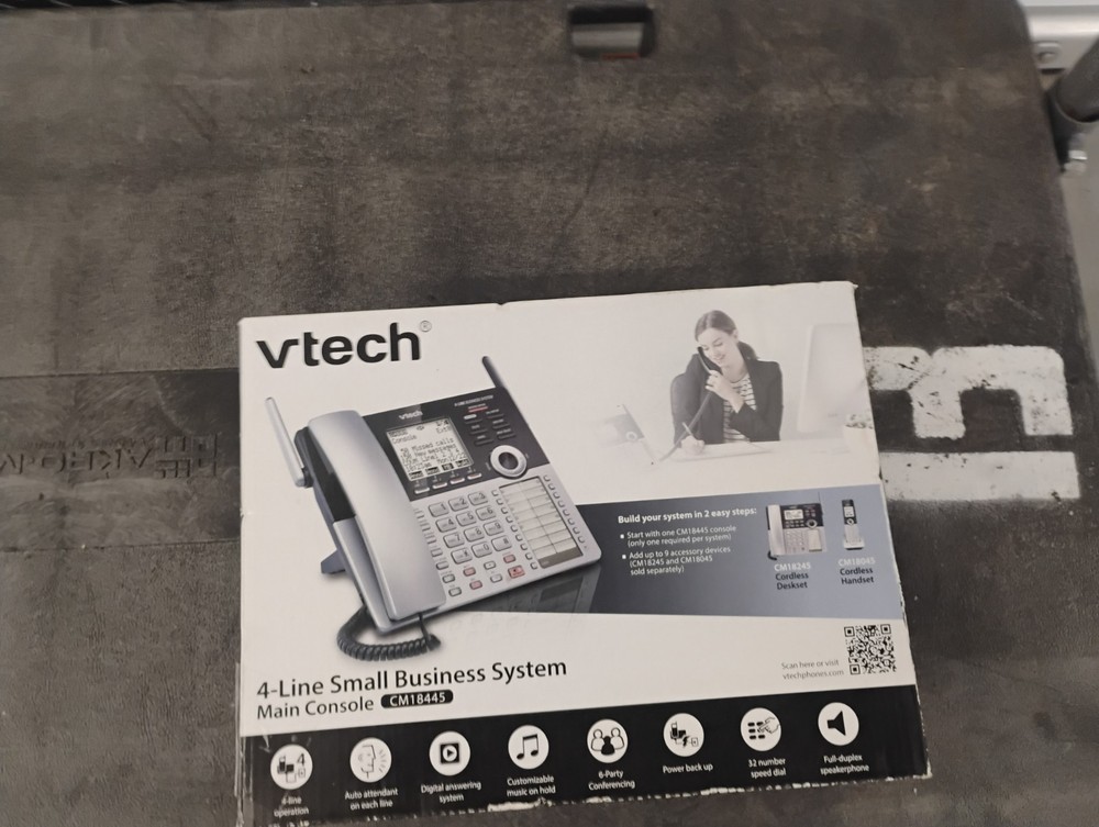 NEW VTECH CM18445 4-Line Expandable Business Phone with Answering System