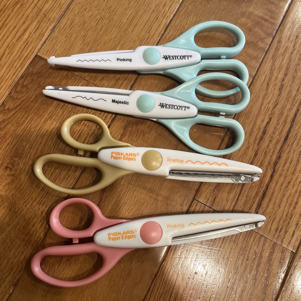 Fiskars and Westcott Paper Edgers Crafting Scissors BUNDLE