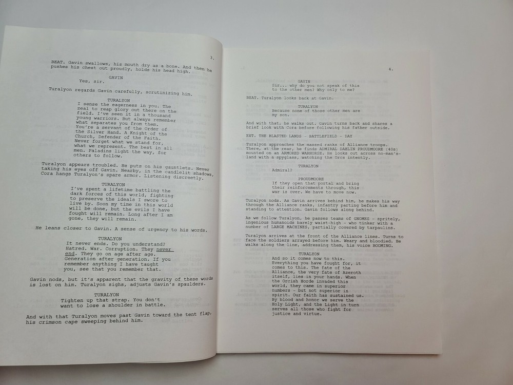 WARCRAFT / Gary Whitta 2007 UNPRODUCED Screenplay, Based on the Blizzard Game