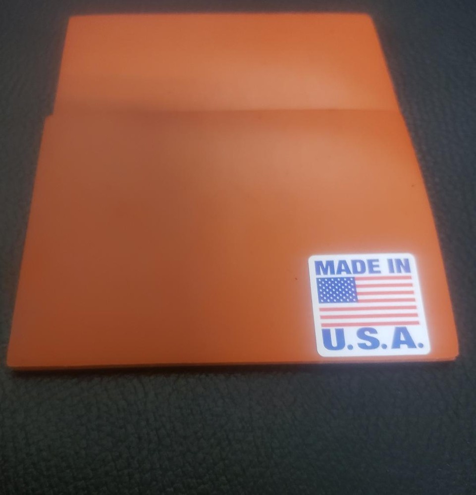 Silicone Rubber Pad 4 x 8 x 1/4 Thick Sheet High Temp Solid Red/Orange 4" x 8"