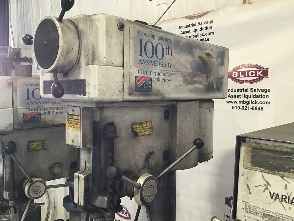 Clausing 2284 20in. Drill Presses Variable Speed Drive 1.5HP 1760RPM FOR CUS...