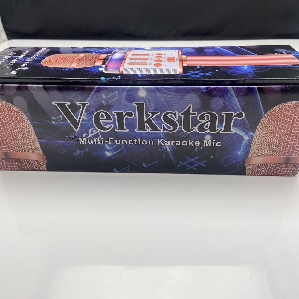 Verkstar Bluetooth karaoke Wireless Microphone USB Silver