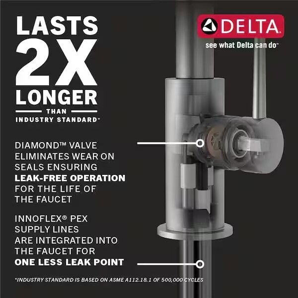 Delta Eldridge Single-Handle PullDown Kitchen Faucet ShieldSpray Polished Chrome