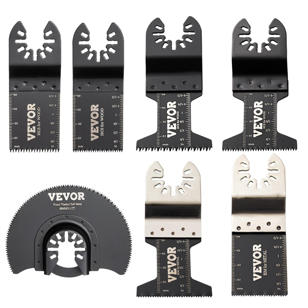 VEVOR 50 PCS Oscillating Saw Blades,Quick Release Multitool Blades Kit,HCS Tool