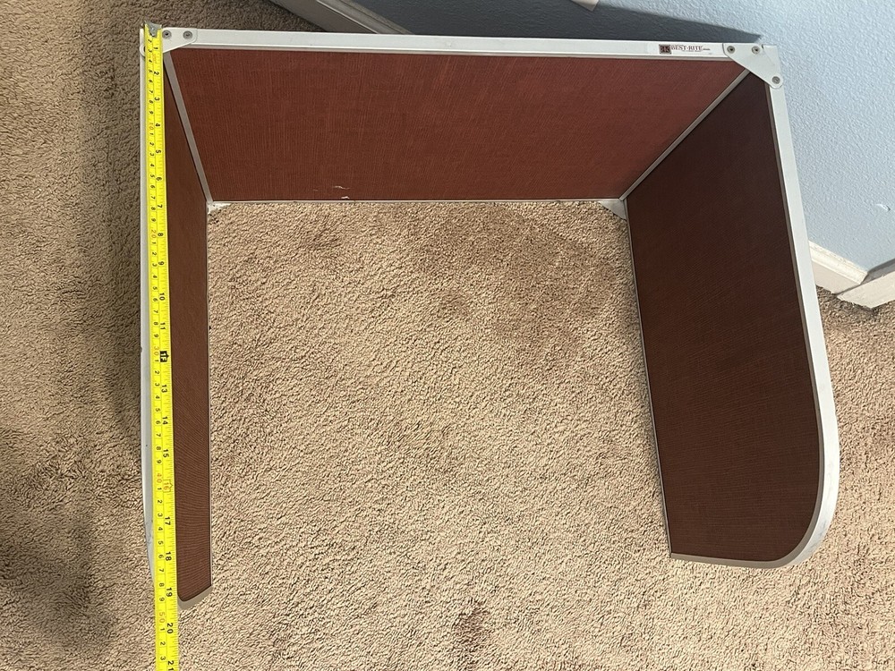 Vintage Best-Rite 24X20 In. Modular Divider Panel, Red Fabric Silver Lining EUC