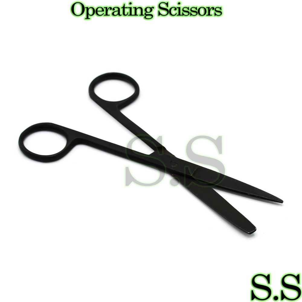 Operating Scissors Curved 5.5" sharp-blunt Black Coated Surgical Instruments