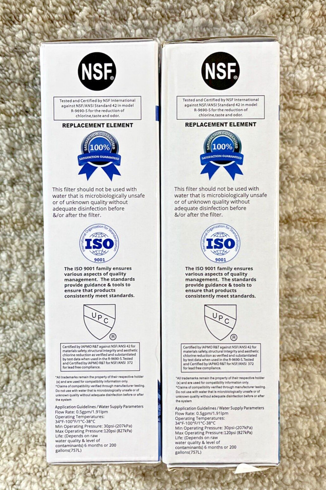 2 NEW Refresh Replacement Water Filter R 9690 For Kenmore Refrigerators