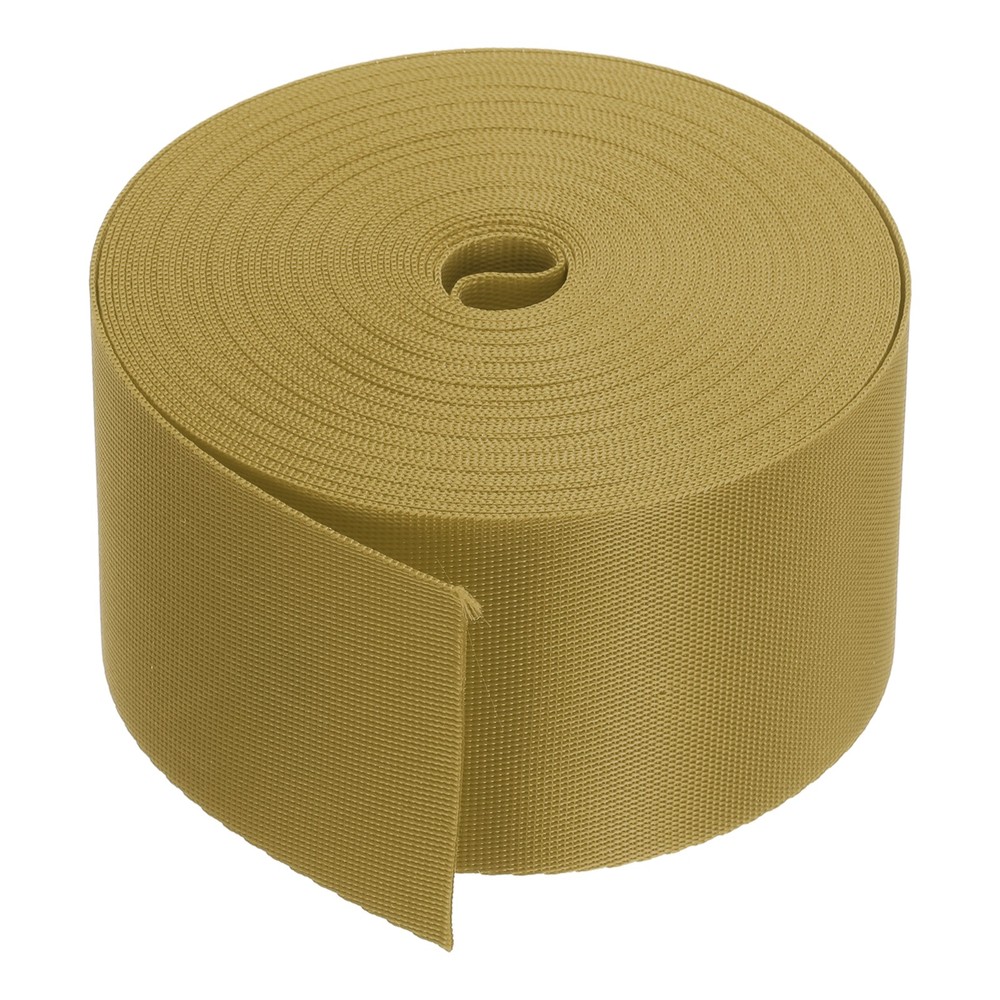 Flat Nylon Webbing Strap 2 Inch 10 Yards Light Brown for Backpack
