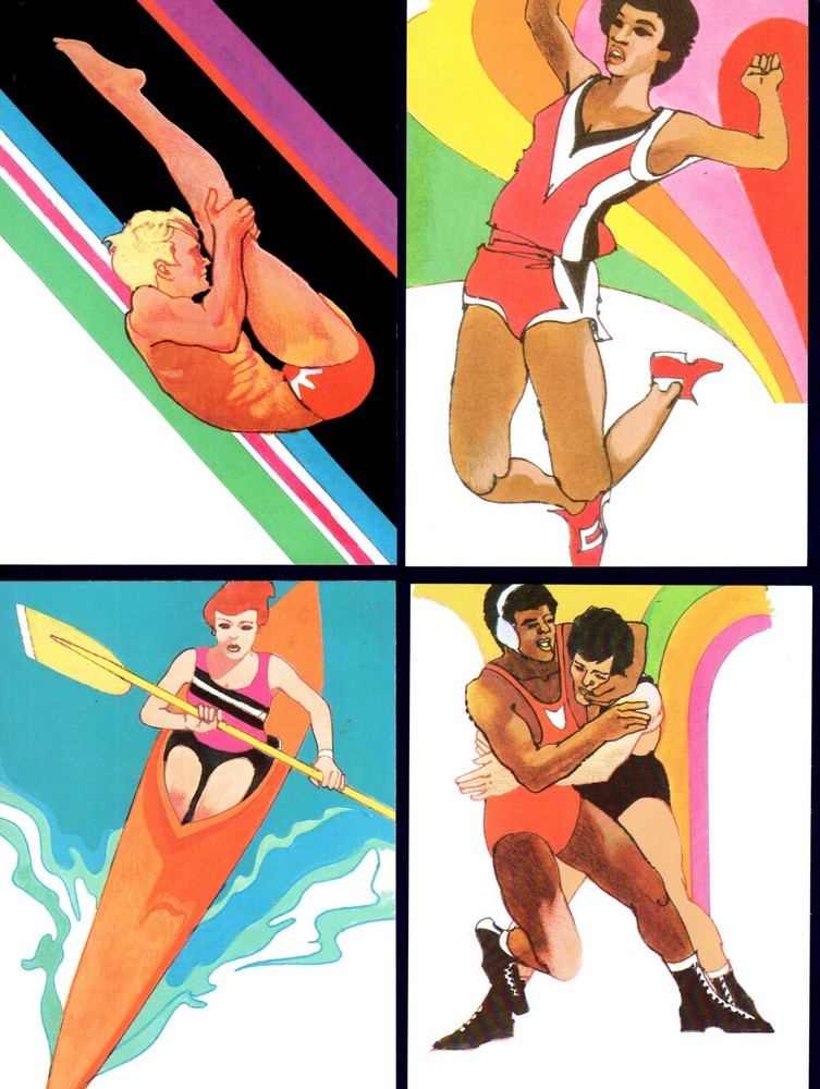 #2082 - 2085 Summer Olympics FDC Maximum Cards