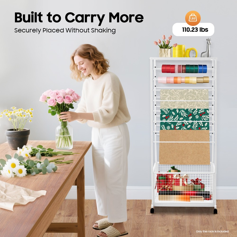 16-Layer Storage Rack - Floor Standing Organizer for Ribbons and More