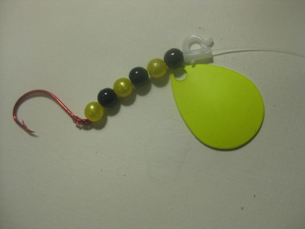 Walleye 1 Hook Spinner Rigs (Yellow)