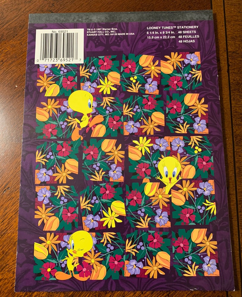 Vintage Tablet Tweety Bird Stuart Hall partial 25 decorated sheets