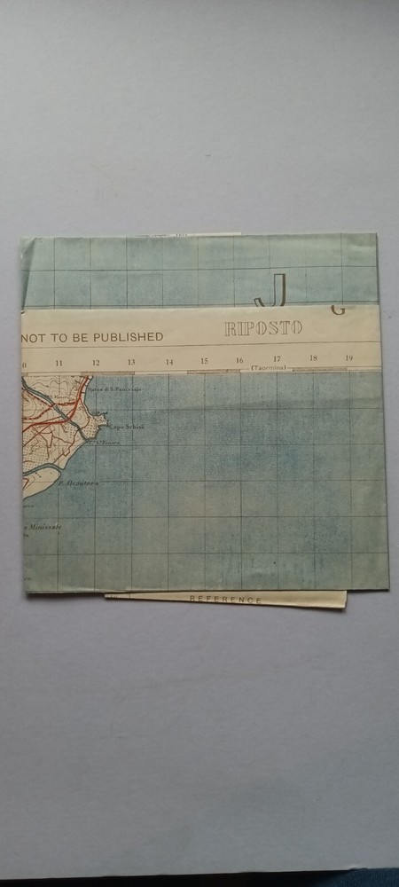Ww2 Sicily Husky Operation Original 1943 Riposto Map