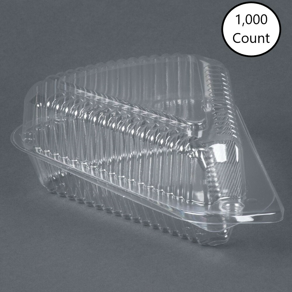 OPS Plastic Single Serve Wedge Food Container Clear 2.375" D | 1000/Case