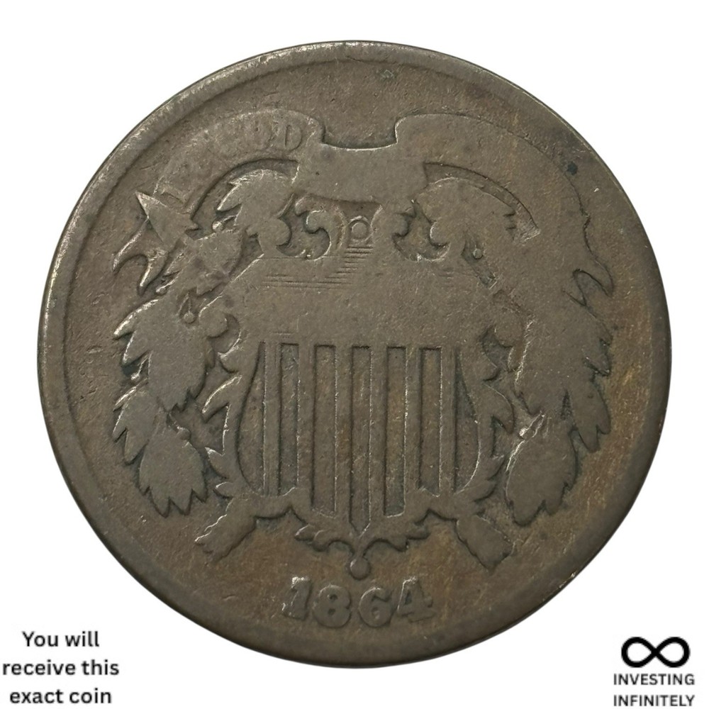 1864 2 Cent Piece X-889