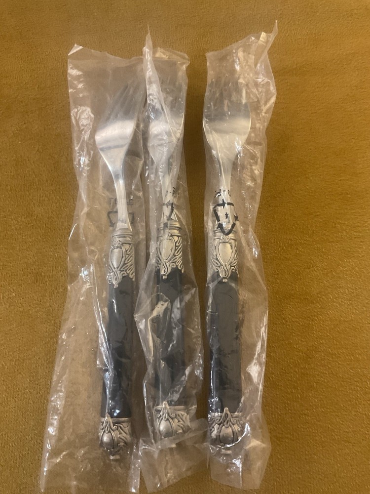(3) Dinner Forks Home Essential RENAISSANCE BLACK