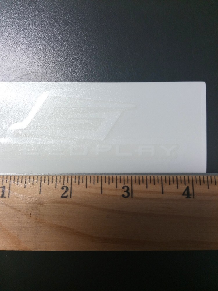 3.5" Speed Play Decal/Sticker White on Clear