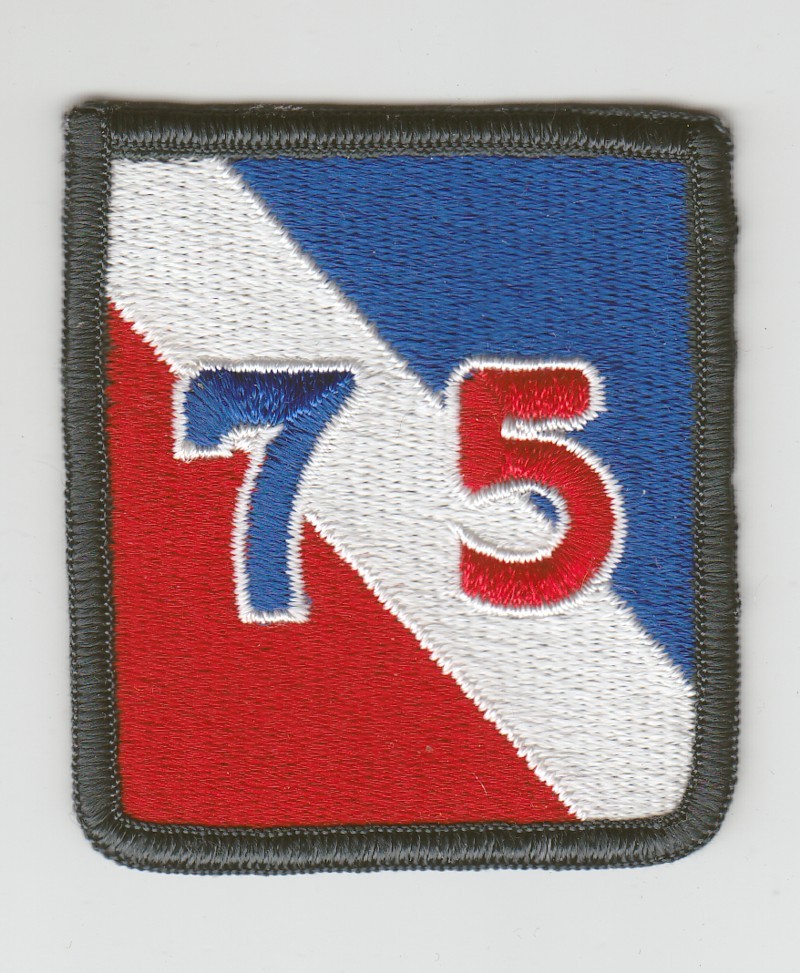Army Patch: 75th Training Division - merrowed edge