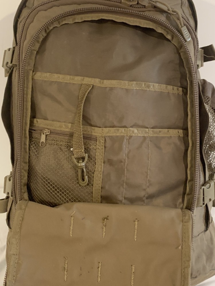 Coyote Brown Molle Military Style 3 Compartment Back Pack