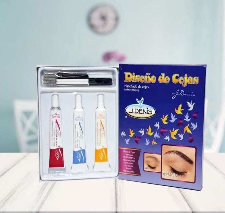 Kit Planchado De Cejas Profesional J. Denis Eyebrow Lamination Kit
