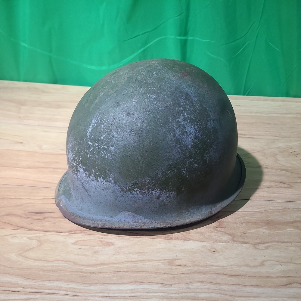 ORIGINAL WWII US ARMY M1 HELMET SHELL, FRONT SEAM