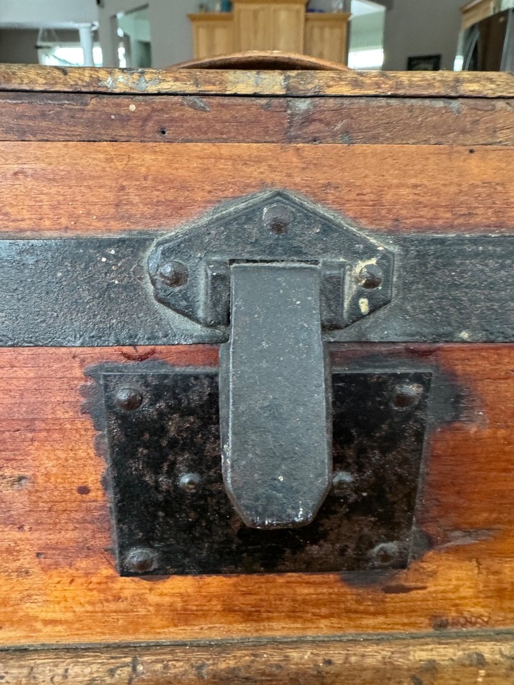Antique circa 1870-1890 Primitive tool trunk