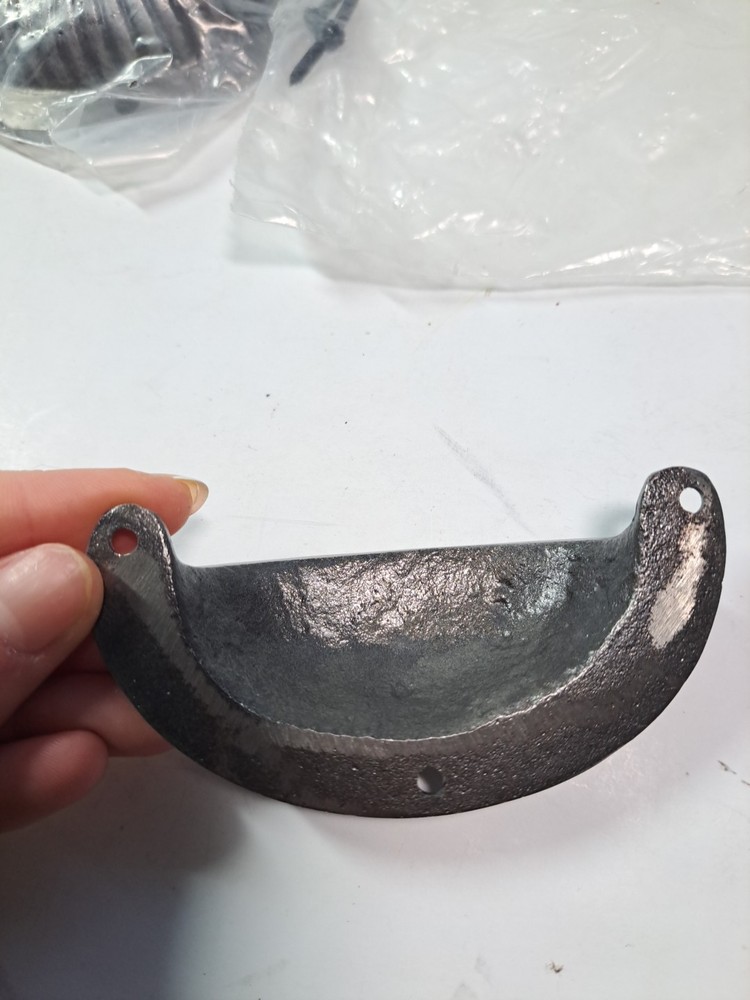 Set Of 3 Vintage Cast Iron Drawer Pulls Cup Handle Clamshell Design