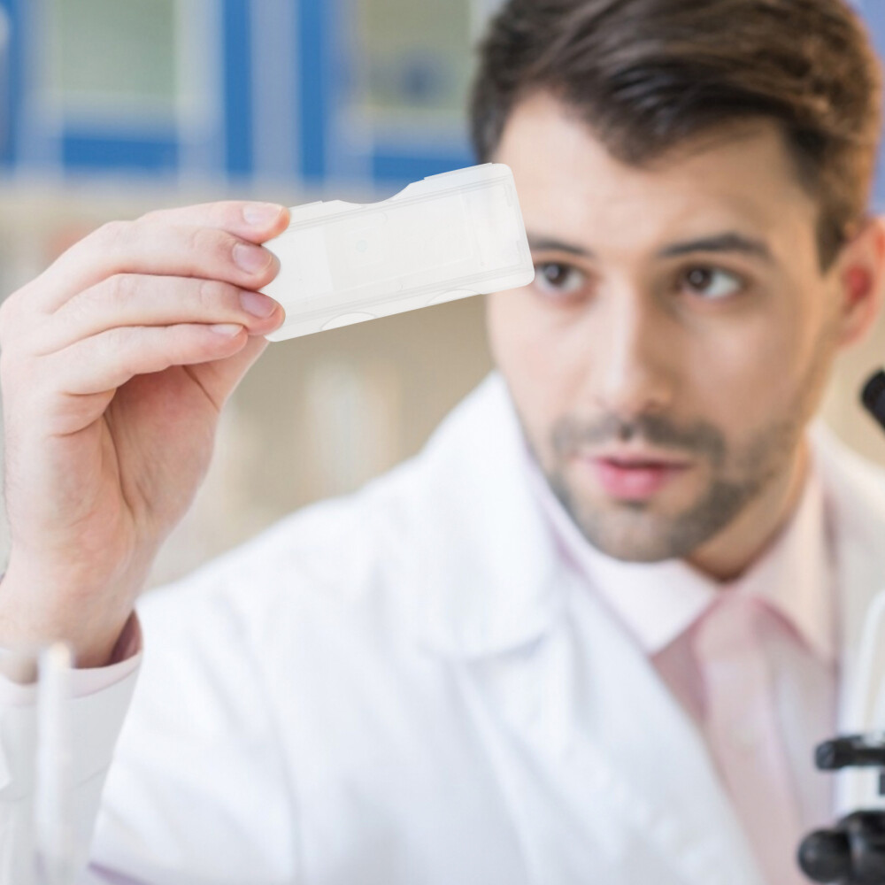 100pcs Slide Storage Boxes Individual Microscope Slide Holder Slide Boxes