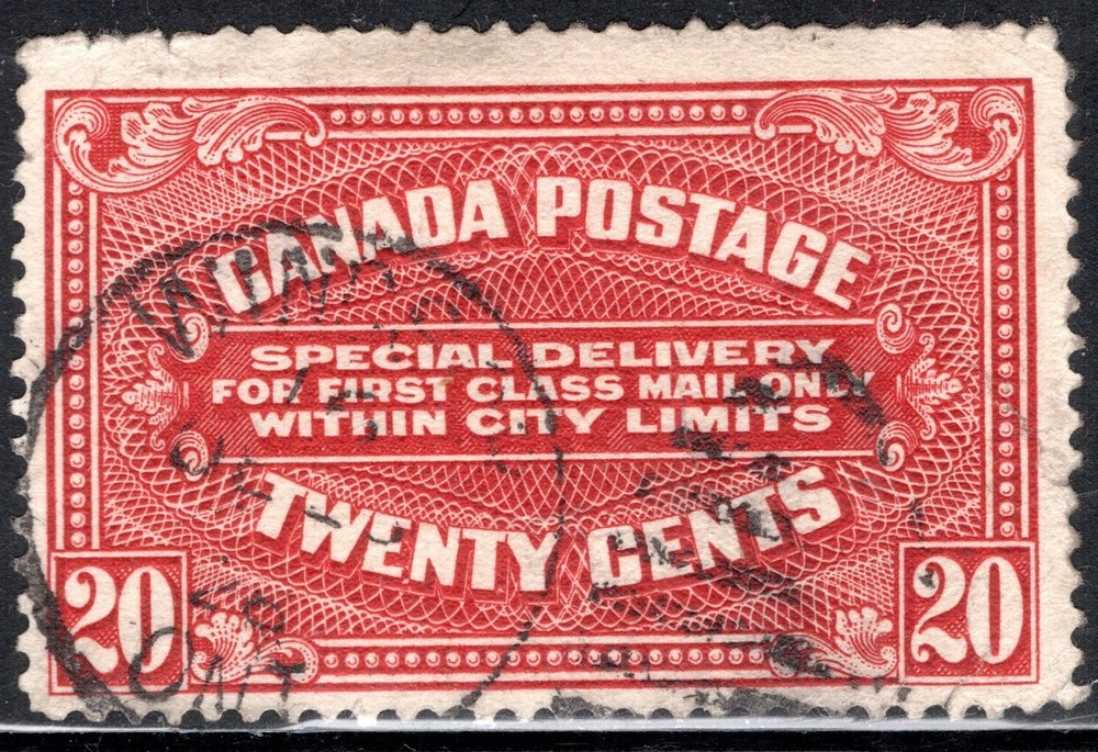 Canada Stamp Scott #E2, 20c, Special Delivery, Used, SCV$9 (E)