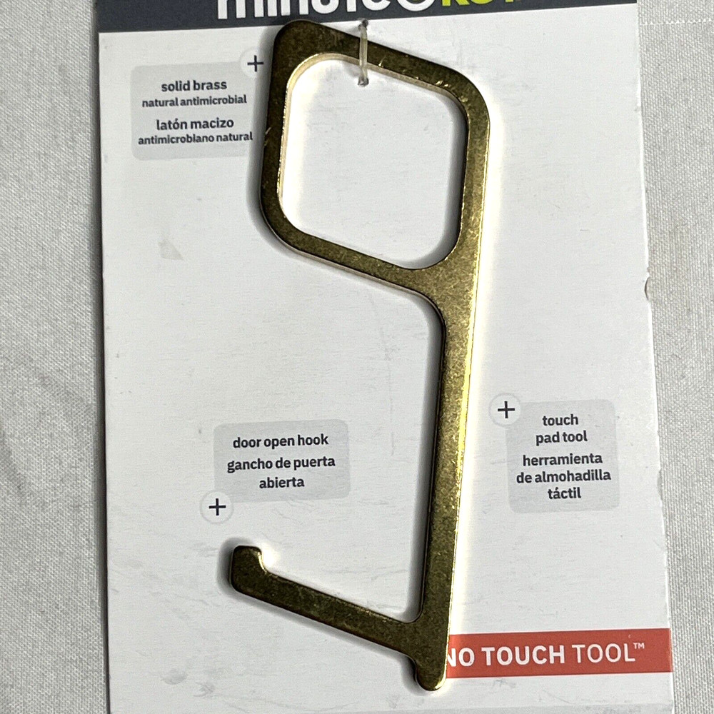 No Touch Tool Minute Key Solid Brass Open Doors Touch Pads Compact