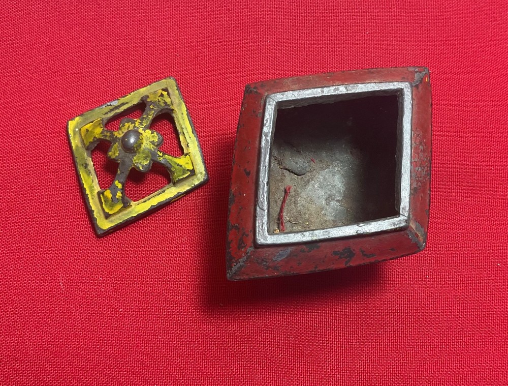 Antique Diamond Shaped Incense Burner 3-1/2"