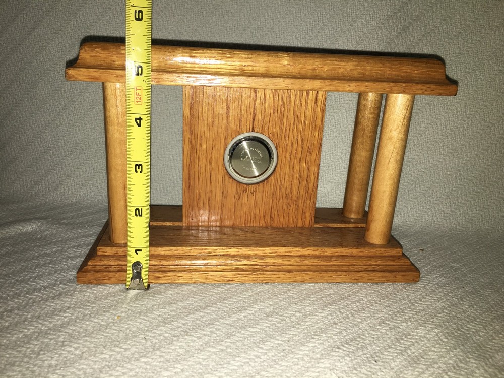 Silcon Electronics Wood Quartz Mantle Clock 8x4x4"